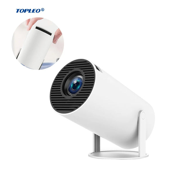 Topleo Smart Projector for Gaming, Business & Home 4K: WiFi 6, Android 13, 300 Lumen, Glass Lens - Next LVL Gaming™ | Comfort locked, vibe unlocked